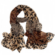 Esarfa eleganta din voal, design animal print