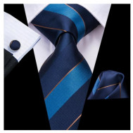 Set cravata + batista + butoni - matase naturala 100% - model 74