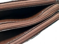Geanta / poseta de dama, eleganta, de lac, stil piele de crocodil, culoare coffee - Img 3