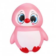 Jucarie Squishy, pinguin fetita, roz