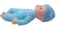 Papusa 'Bebel cel Scumpel' bleu, cu biberon si pampers, in cutie originala - Img 3