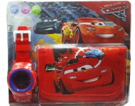 Set Ceas pentru baietei cu portofel, tip Cars, model 1