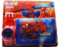 Set Ceas pentru baietei cu portofel, tip Spider Man, model 1