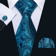 Set cravata + batista + butoni - matase naturala 100% - model 107