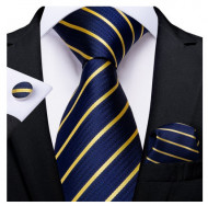Set cravata + batista + butoni - matase naturala 100% - model 129