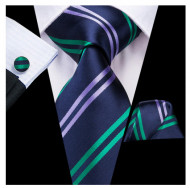 Set cravata + batista + butoni - matase naturala 100% - model 84
