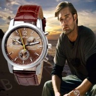 Ceas barbatesc casual - coffee