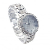 Ceas dama elegant Full crystals - argintiu, cutie eleganta cadou - Img 2