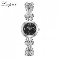 Ceas dama Lupai, finut, Beauty Butterflies, argintiu cu negru