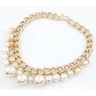 Colier fashion White & Gold