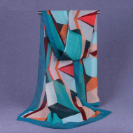 Esarfa eleganta din voal, cu design abstract, model 20