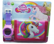 Set Ceas pentru fetite cu portofel, My Little Unicorn, model 3