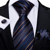 Set cravata + batista + butoni - matase naturala 100% - model 115