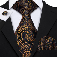 Set cravata + batista + butoni - matase naturala 100% - model 11