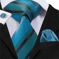 Set cravata + batista + butoni - matase naturala 100% - model 76