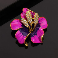 Brosa eleganta cu cristale, model floare - purple
