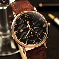 Elegant ceas barbatesc Yazole, stil casual - Brown