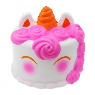 Jucarie Squishy parfumata, Tort Unicorn - roz