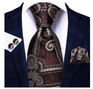 Set cravata + batista + butoni - matase 100% - model 86