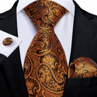Set cravata + batista + butoni - matase naturala 100% - model 116