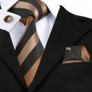 Set cravata + batista + butoni - matase naturala 100% - model 43