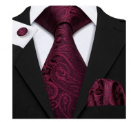 Set cravata + batista + butoni - matase naturala 100% - model 61