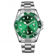 Ceas barbatesc Yolako, afisaj data, stil casual, green + cutie eleganta cadou
