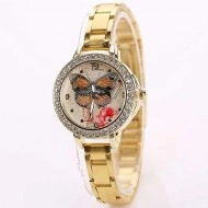 Ceas dama Golden Butterfly, fin si elegant - orange