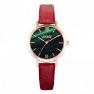 Ceas de dama modern, Gaiety, cadran in degrade, curea rosie