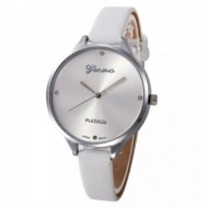 Ceas Geneva de dama, casual / office - alb