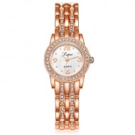 Elegant ceas de dama cu cristale - golden