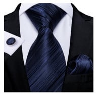 Set cravata + batista + butoni - matase naturala 100% - model 117