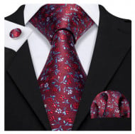 Set cravata + batista + butoni - matase naturala 100% - model 125