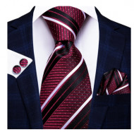 Set cravata + batista + butoni - matase naturala 100% - model 77