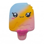 Squishy inghetata pe bat, cu fundita roz