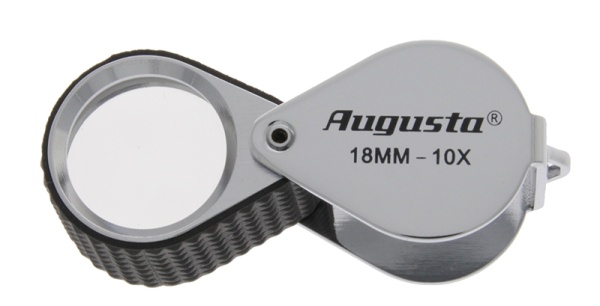 LUPA TRIPLET ARGINTIE CU PROTECTIE DE SILICON 10X