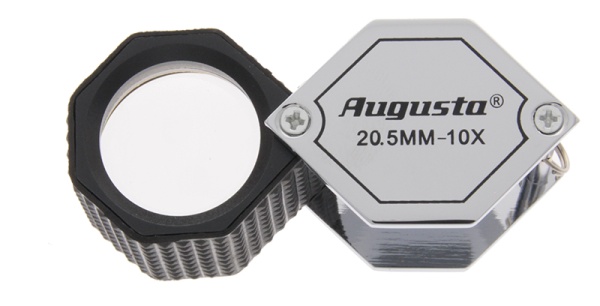 LUPA TRIPLET ARGINTIE CU PROTECTIE DE SILICON 10X