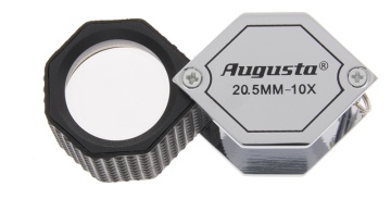 LUPA TRIPLET ARGINTIE CU PROTECTIE DE SILICON 10X