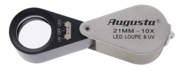 LUPA TRIPLET CU 6 LEDURI SI LUMINA UV