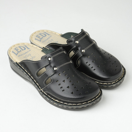 Kožne papuče 609-2 crne