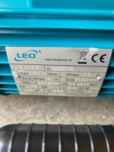 LEO LBm25 dvosmerna INOX pumpa za pretakanje tečnosti 0,75 kW - Img 2