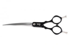 Yento Sparkle 22YEN089 crne zakrivljene makaze za pse dužine 16,5 cm
