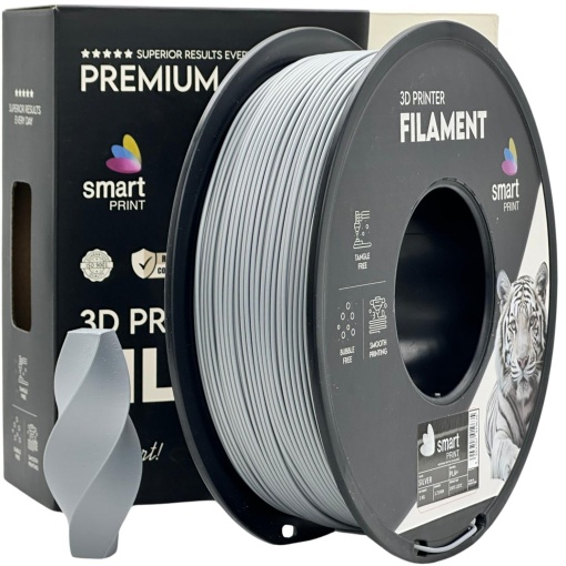 Filament Smart Print PLA+ Silver 1.75 mm 1 kg