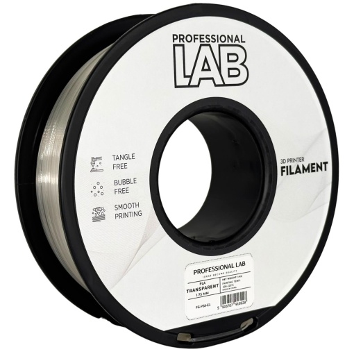 Filament Profesional LAB PLA Transparent 1.75 mm 1 kg
