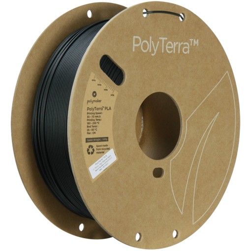 PolyTerra PLA 1.75mm Charcoal Black (Negru) 1kg