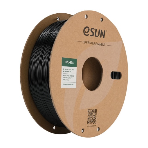 Filament elastic TPU eSUN Negru 1,75 mm 1 kg