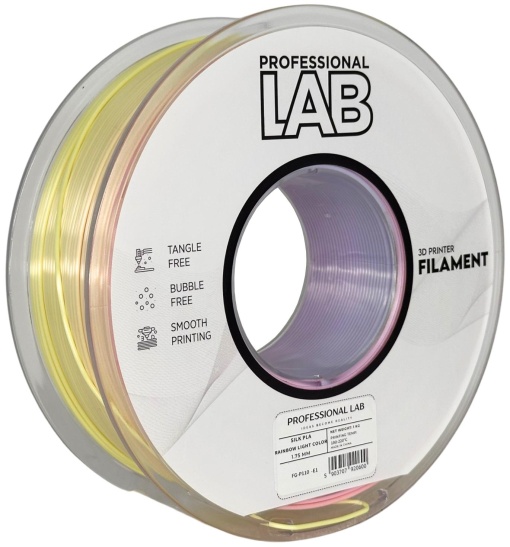 Filament Profesional LAB Silk PLA Rainbow Light color 1.75 mm 1 kg