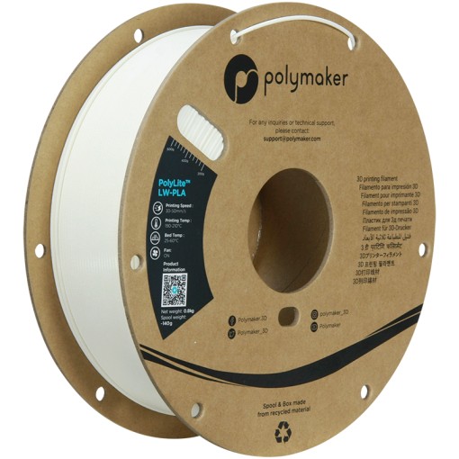 PolyLite LW-PLA 1.75mm White (Alb) 800g