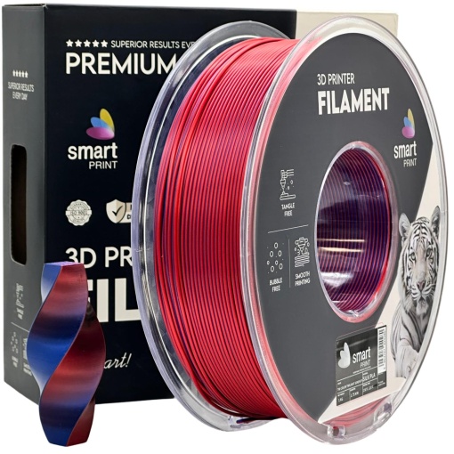 Filament Smart Print Silk PLA Tricolor Twilight Serenity 1.75 mm 1 kg