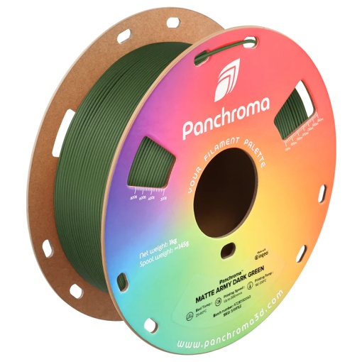 Filament POLYMAKER Panchroma™ PLA Matte Army Dark Green ( Verde inchis) 1KG ,1.75 mm